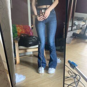 Lucky Brand Blue Flare Wide Leg Jeans